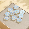Natural Mother of pearl flower beans cutting bombe shape circle face for rings making bracelet small things colorful stone necklace 