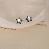 Natural Mother of pearl little star shape cutting for earrings design making DIY inlay black shell small beans jewelry parts cabochon
