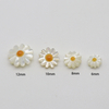 Natural Mother of pearl small flower cutting for chain design making pretty things beans for bracelet making double face white shell