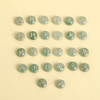 Natural Mother of pearl letter cutting round shape small parts for bracelet making girl jewelry design colorful stone rose crystal 