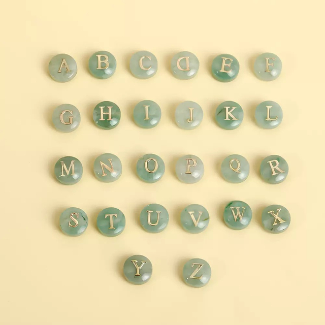 Natural Mother of pearl letter cutting round shape small parts for bracelet making girl jewelry design colorful stone rose crystal 