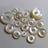 Natural Mother of pearl circle shape cutting round pendant black shell women bracelet DIY using disco design small beans for girl