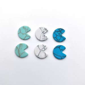 Natural Mother of pearl cabochon shape cutting colorful stone for rings design face cutting blue stone women jewelry beans 