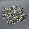 Natural Mother of pearl clover shape cutting black shell for bracelet making hollow design plain face small beans square design