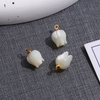Natural Mother of pearl flower shape cutting small things for bracelet design women jewelry making white shell necklace earrings