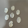 Natural Mother of pearl oval shape cutting women jewelry pendant making white shell inlay design small beans embossment