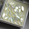 Natural Mother of pearl marquise shape cutting for earring inlay desing making white shell small beans cabochon jewelry bracelet 