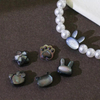 Natural Mother of pearl pretty things for bracelet making black shell star design small beans for necklace DIY disco shape jewelry