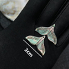 Natural Mother of pearl fish tail shape cutting black shell small beans design women jewelry bracelet making pretty things using 