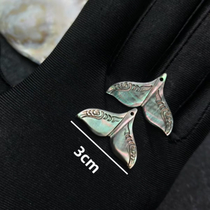 Natural Mother of pearl fish tail shape cutting black shell small beans design women jewelry bracelet making pretty things using 