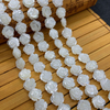 Natural Mother of pearl flower shape cutting double side for necklace design making handmade brown shell small parts women jewelry 