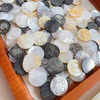 Natural Mother of pearl image cutting round shape pendant for women jewelry embossment cabochon design yellow shell animal 
