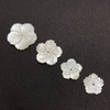 Natural Mother of pearl flower design cutting for women jewelry making brooch design small beans white shell rings making fashion