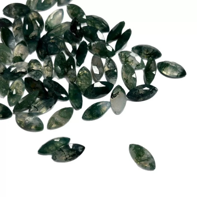 Natural Mother of pearl marquise shape cutting small beans cabochon for jewelry inlay making moss agate face cutting earrings 