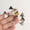 Natural Mother of pearl triangle shape design cutting jewelry inlay making earrings women necklace black shell rings design 