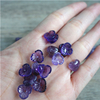 Natural Mother of pearl purple flower shape cutting for earrings design women jewelry making inlay rings DIY small beans colorful