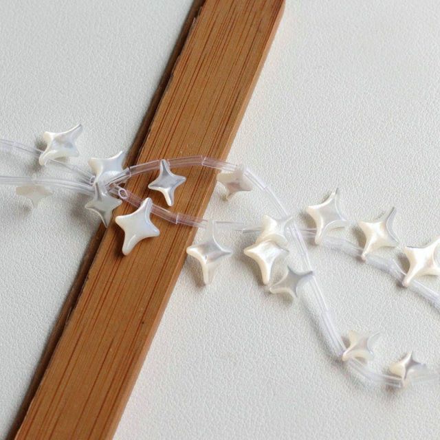 Natural Mother of pearl small beans for women jewelry necklace design DIY lightning shape cabochon design bracelet using 