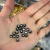 Natural Mother of pearl cabochon cutting for pendant making inlay design black shell oval shape small beans earrings parts 