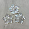 Natural Mother of pearl flower shape cutting bigger brooch design for women jewelry making cabochon bracelet design white shell