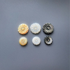 Natural Mother of pearl flower cutiing for earrings making big cabochon black shell women pendant design DIY necklace beans 