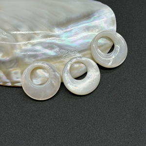 Natural Mother of pearl round circle shape cutting for pendant big cabochon women jewelry design making white shell embossment