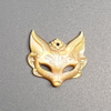 Natural Mother of pearl fox design for pendant women jewelry black shell embossment cabochon design hollow design necklace 