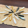 Natural Mother of pearl drop shape cutting thin long for earrings women jewelry fashion design for DIY making black color stone