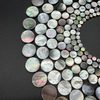 Natural Mother of pearl small beans black color fashion bracelet design for women jewelry making pretty necklace flat face design