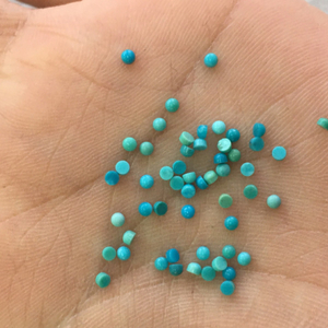 Natural Mother of pearl small beads cabochon 2mm rings inlay making turquoise blue stone round shape beads earrings design 