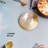 Natural Mother of pearl yellow shell plate original shell for lady fruits using beauty soap dish conch material handmade DIY design