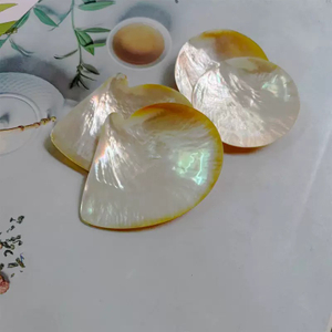 Natural Mother of pearl yellow shell plate original shell for lady fruits using beauty soap dish conch material handmade DIY design