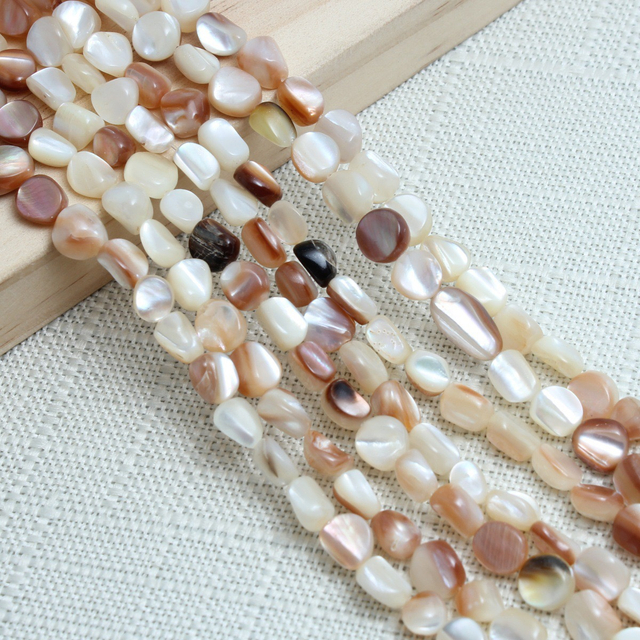 Natural Mother of pearl jewelry beads for necklace making DIY shape optional design for bracelet women fashion parts white 
