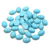 Natural Mother of pearl cabochon blue stone oval shape cutting bombe face for pendant making necklace design small beans 