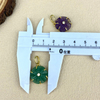 Natural Mother of pearl flower pendant design aventurine stone cabochon jewelry inlay green agate colorful lady jewelry making 
