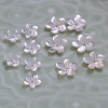Natural Mother of pearl necklace little flower carving for earring design making white shell cabochon design women jewelry necklace 
