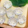 Natural Mother of pearl flower shape cutting for rings making white crystal rose small beans earrings design women jewelry making