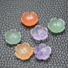 Natural Mother of small cabochon cutting flower for earrings green aventurine bracelet making amethyst colorful flower shape 