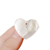 Natural Mother of pearl heart shape pendant design river shell flat face carving jewelry parts making big size heart parts white 