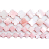 Natural Mother of pearl clover shape necklace design using for women fashion jewelry making pink shell bracelet DIY parts flower