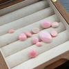 Natural Mother of pearl queen shell cabochon pink color shell round shape for rings design making inlay jewelry DIY women design 