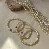 Natural Mother of pearl brown color ball bracelet rice shape chain design for jewelry DIY making round beads women jewelry