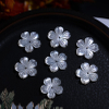 Natural Mother of pearl flower cutting white shell earrings design making for jewelry women design handmade bracelet beads