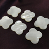 Natural Mother of pearl clover cabochon shape earring design inlay making women jewelry necklace bombe carving rings women 