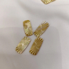 Natural Mother of pearl cabochon carving square shape for jewelry inlay design pendant making face cutting yellow shell cabochon