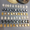Natural Mother of pearl oval cabochon carving for earring design jewelry inlay making women bracelet black shell small beads 
