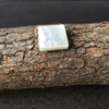 Natural Mother of pearl square shape cutting high thickness for jewelry pendant making white shell oval shape earring design 