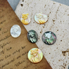 Natural Mother of pearl oval shape cutting icons making lady face image pendant white shell cameo inlay parts necklace design