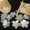 Natural Mother of pearl leaf design pendant white shell cutting for women earrings design big leaf rings jewelry maple leaf shape