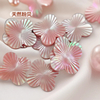 Natural Mother of pearl pink color flower cutting earring design face cutting cabochon pendant inlay making for necklace DIY