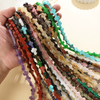 Natural Mother of pearl cross design cutting crystal red stone cross necklace design colorfull jewelry DIY making bracelet 